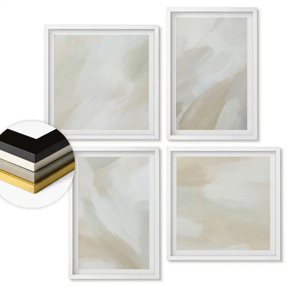 Set de tablouri înrămate Nuanțe abstracte în tonuri delicate