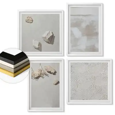 Set tablouri înrămate Compoziții minimaliste în nuanțe neutre