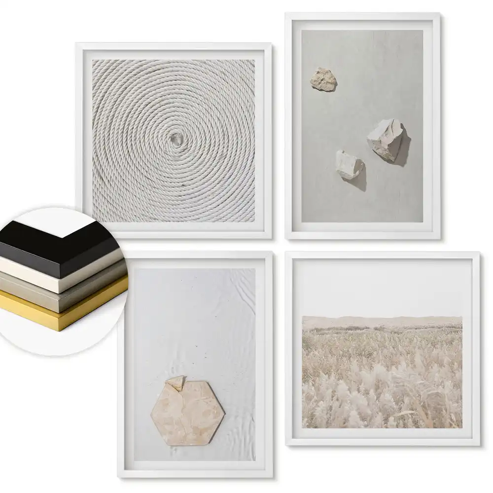 Set de tablouri înrămate Frumusețea minimalistă a naturii și a texturilor