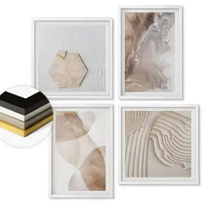 Set tablouri înrămate Forme abstracte în culori discrete