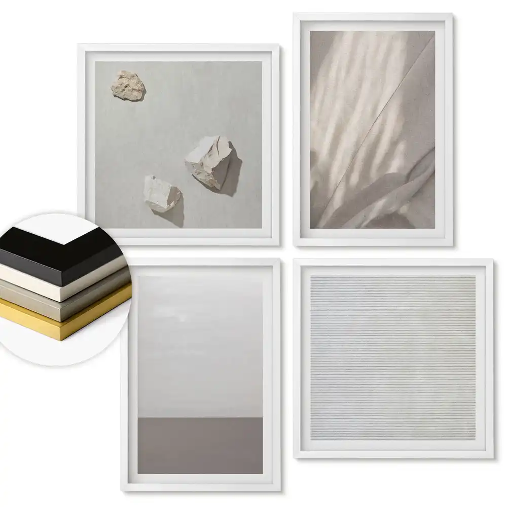 Set tablouri înrămate O compoziție minimalistă cu elemente naturale