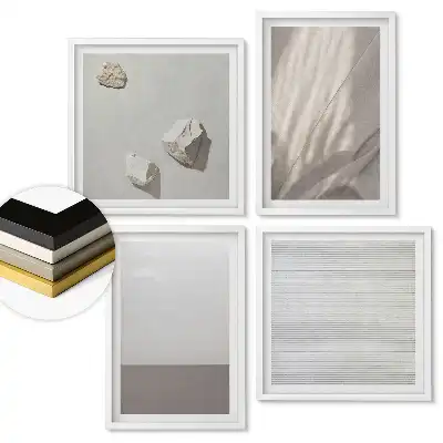 Set tablouri înrămate O compoziție minimalistă cu elemente naturale