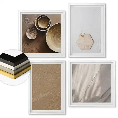 Set tablouri înrămate Texturi naturale și design minimalist