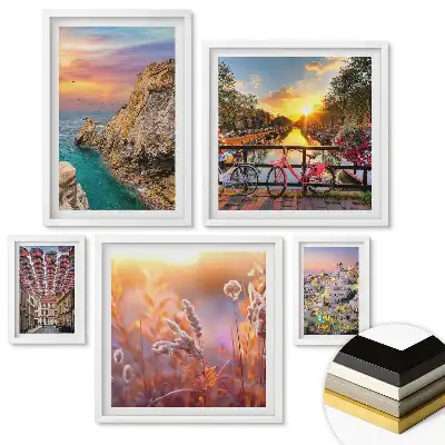 Set tablouri înrămate Frumusețea naturii și arhitecturii în picturi