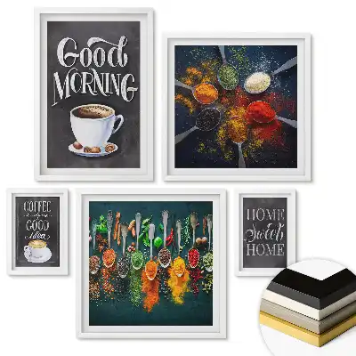 Set de tablouri înrămate Inspirații în bucătărie și ritualuri de dimineață