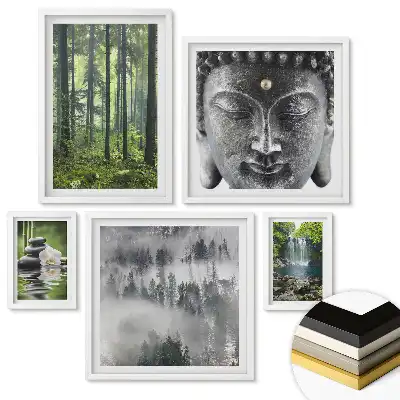 Set 5 tablouri înrămate Armonia naturii și liniștea sufletească