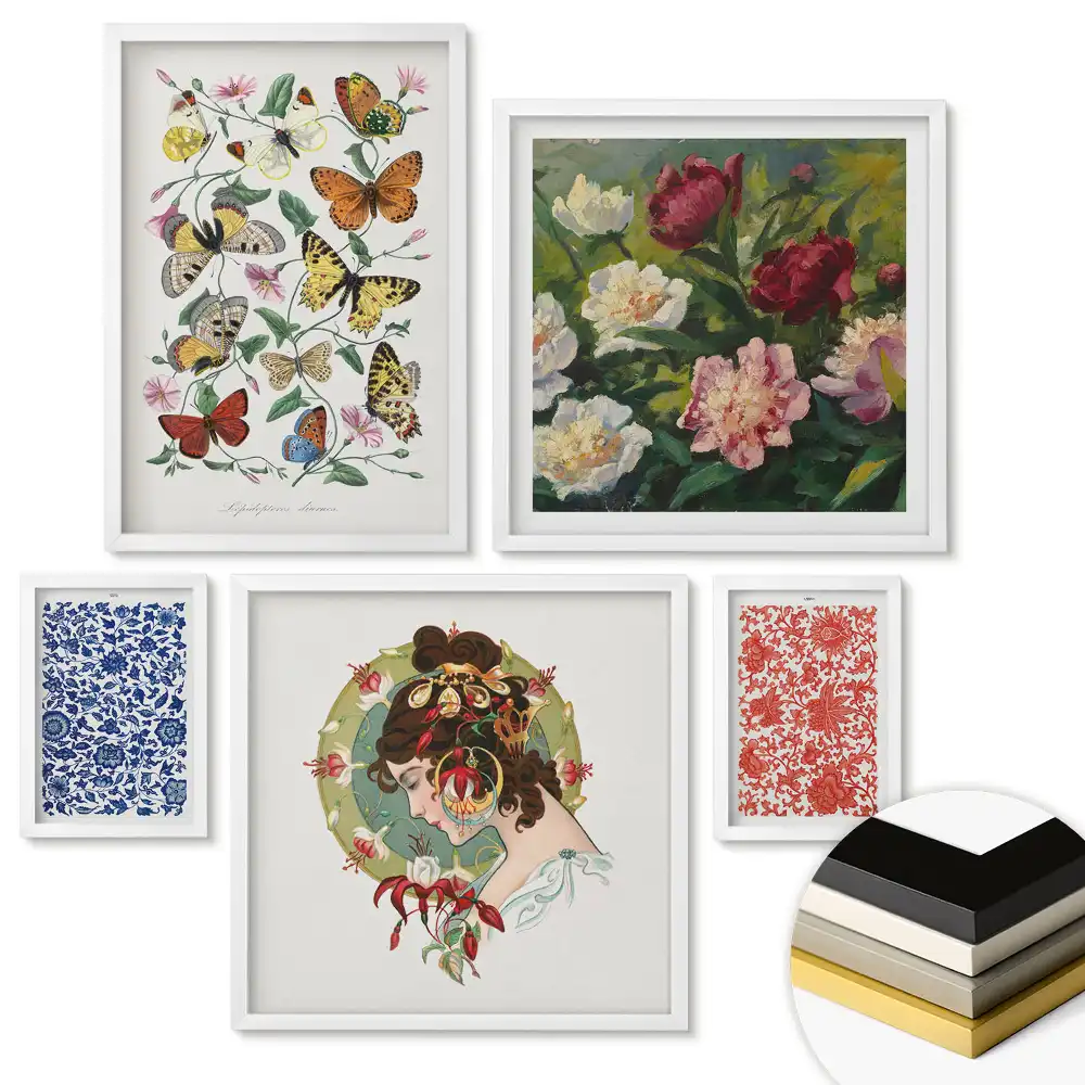 Set de tablouri înrămate cu motive artistice colorate