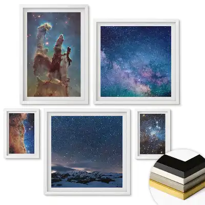 Set tablouri înrămate Frumusețea Cosmică: Galaxii și Nebuloase