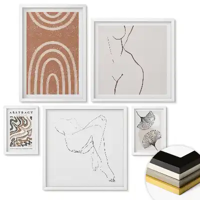 Set tablouri înrămate Forme abstracte și forme delicate