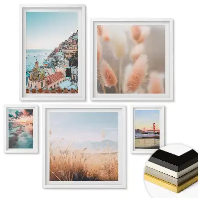 Set de 5 tablouri înrămate Frumusețe naturală disponibil în patru versiuni