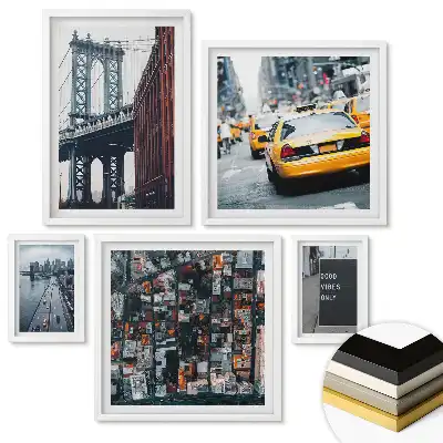 Set de tablouri înrămate Atmosfera newyorkeză și vibrații pozitive