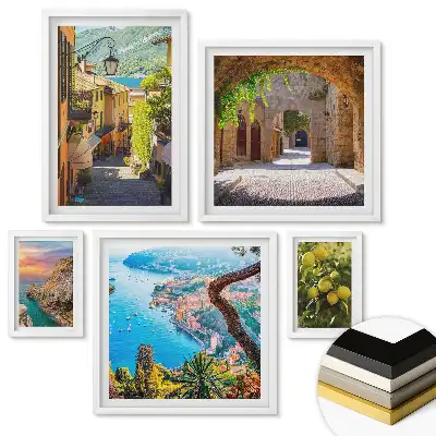 Set tablouri înrămate Peisaje fermecătoare și străzi colorate