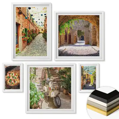 Set 5 tablouri înrămate Steagul american în diferite versiuni