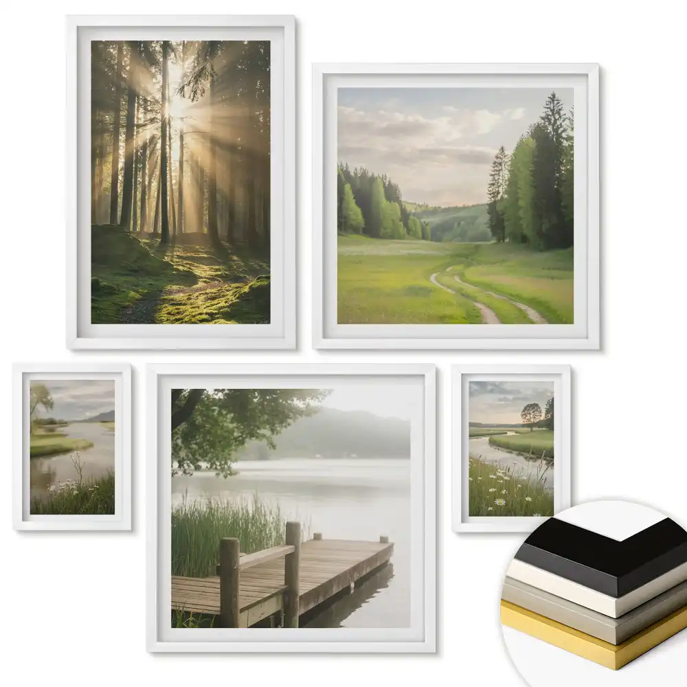 Set de tablouri înrămate Pacea naturii