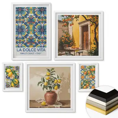 Set tablouri înrămate Inspirații citrice într-un stil însorit