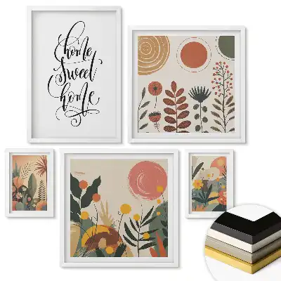 Set tablouri înrămate Inspirații florale într-un stil modern