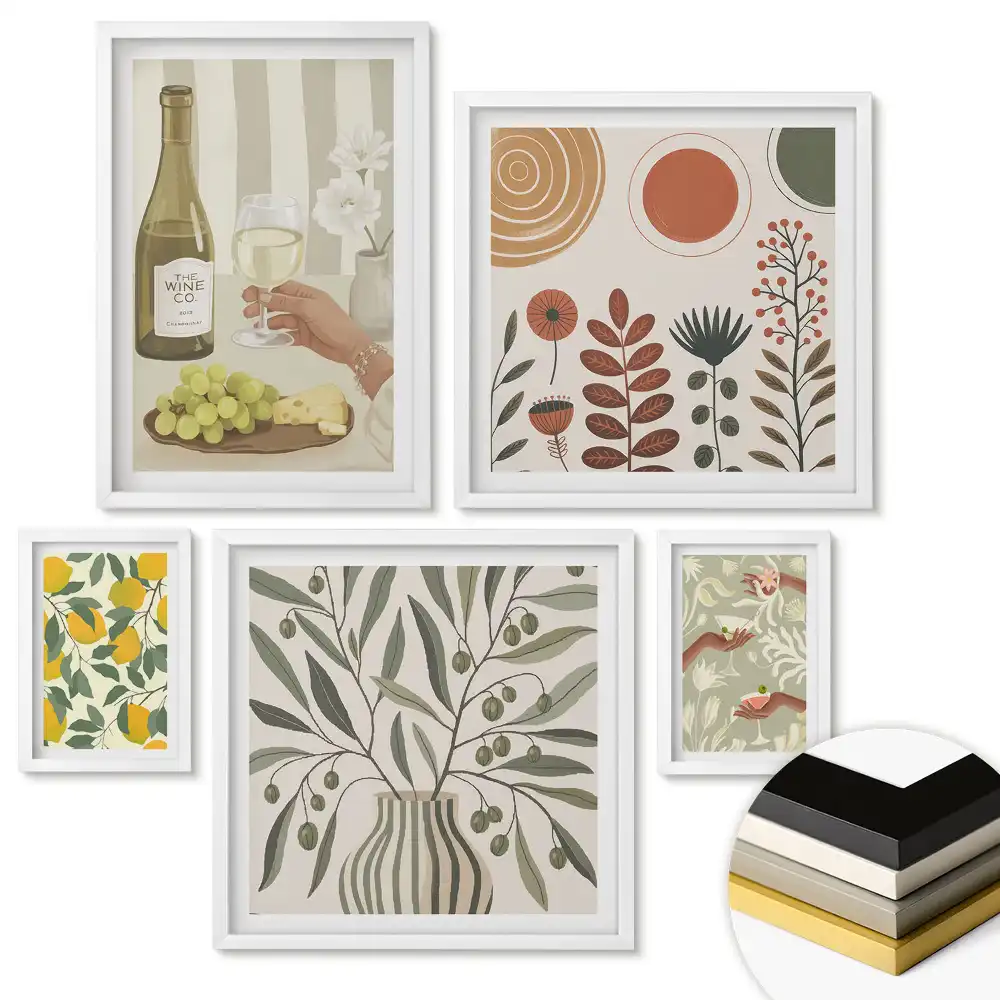 Set de tablouri înrămate Inspirații florale în stil modern