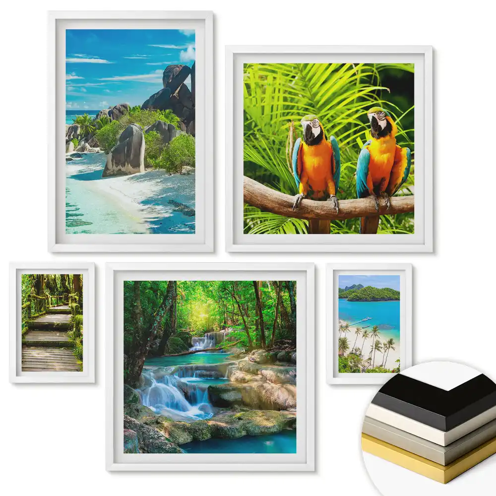 Set tablouri înrămate Peisaje tropicale pline de pace