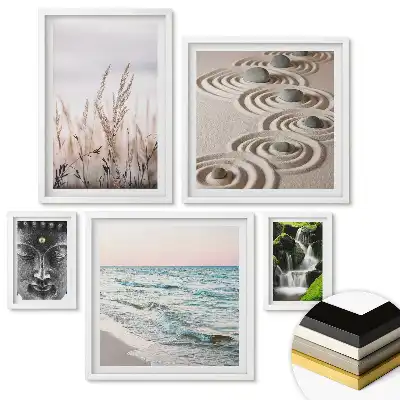Set 5 tablouri înrămate Un cer de noapte plin de stele