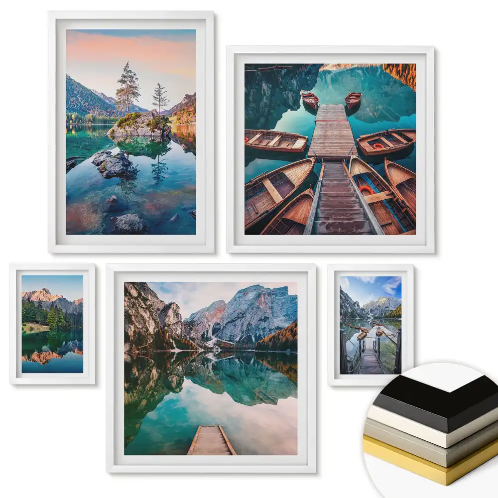 Set de 5 tablouri înrămate Imersiune în frumusețea naturii