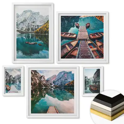 Set 5 tablouri înrămate Vederi pitorești ale orașelor de pe litoral