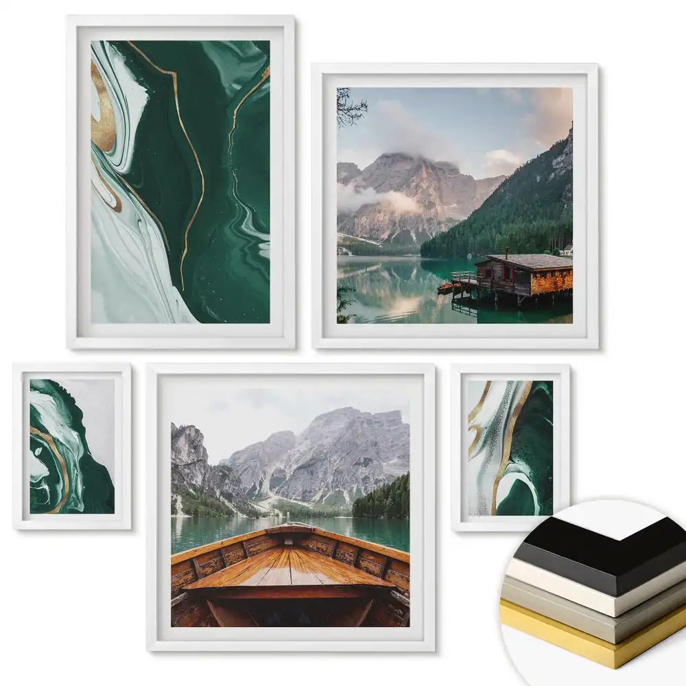 Set de tablouri înrămate Verde în artă și natură
