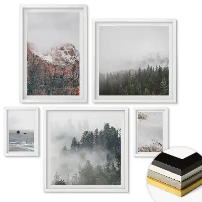 Set tablouri înrămate Frumusețe naturală într-un stil minimalist