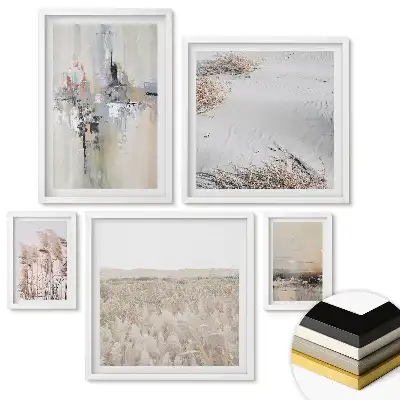 Set tablouri înrămate Frumusețe naturală într-un stil minimalist