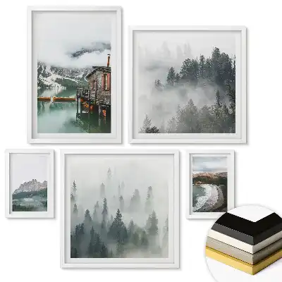 Set 5 tablouri înrămate Frumusețea naturii în patru versiuni