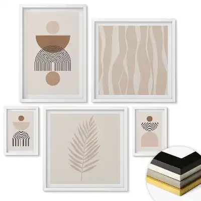 Set tablouri înrămate Compoziții minimaliste în culori discrete