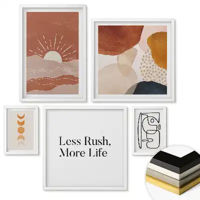 Set 5 tablouri înrămate Minimalism și armonie în spațiu