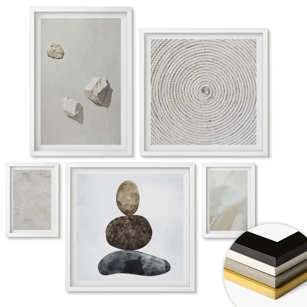 Set de tablouri înrămate Minimalism și armonie în spațiu