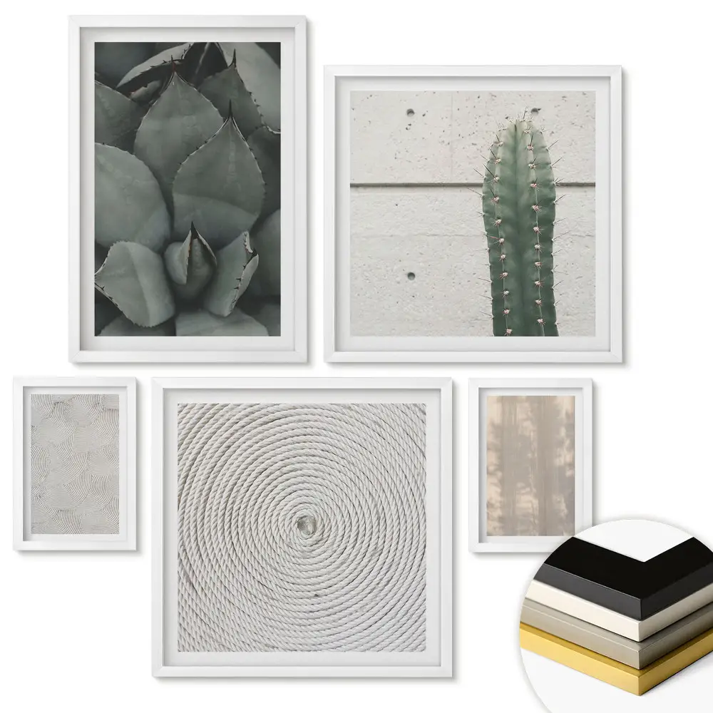 Set de tablouri înrămate Inspirații din plante în stil minimalist