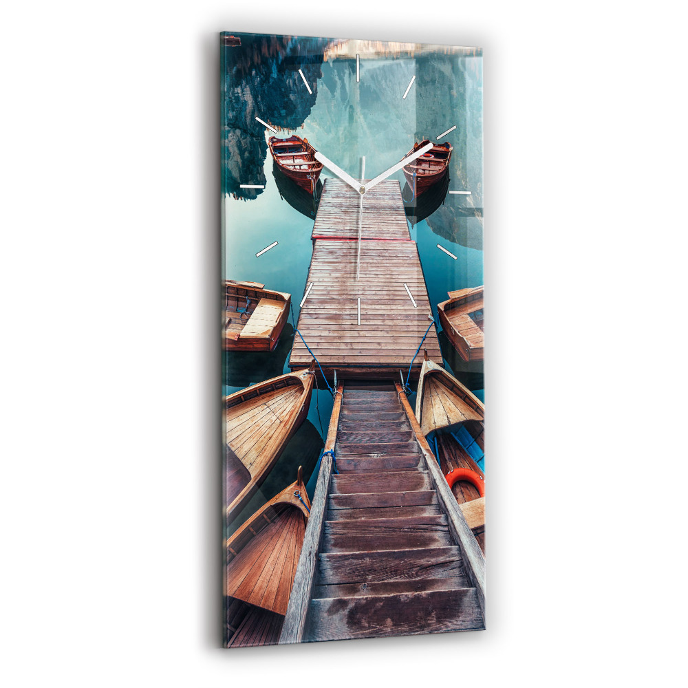 Ceas din sticlă dreptunghiular vertical decorativ Dig și lac