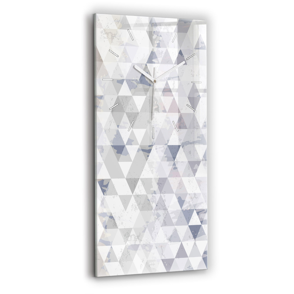Ceas vertical de perete din sticlă decorativ Model geometric