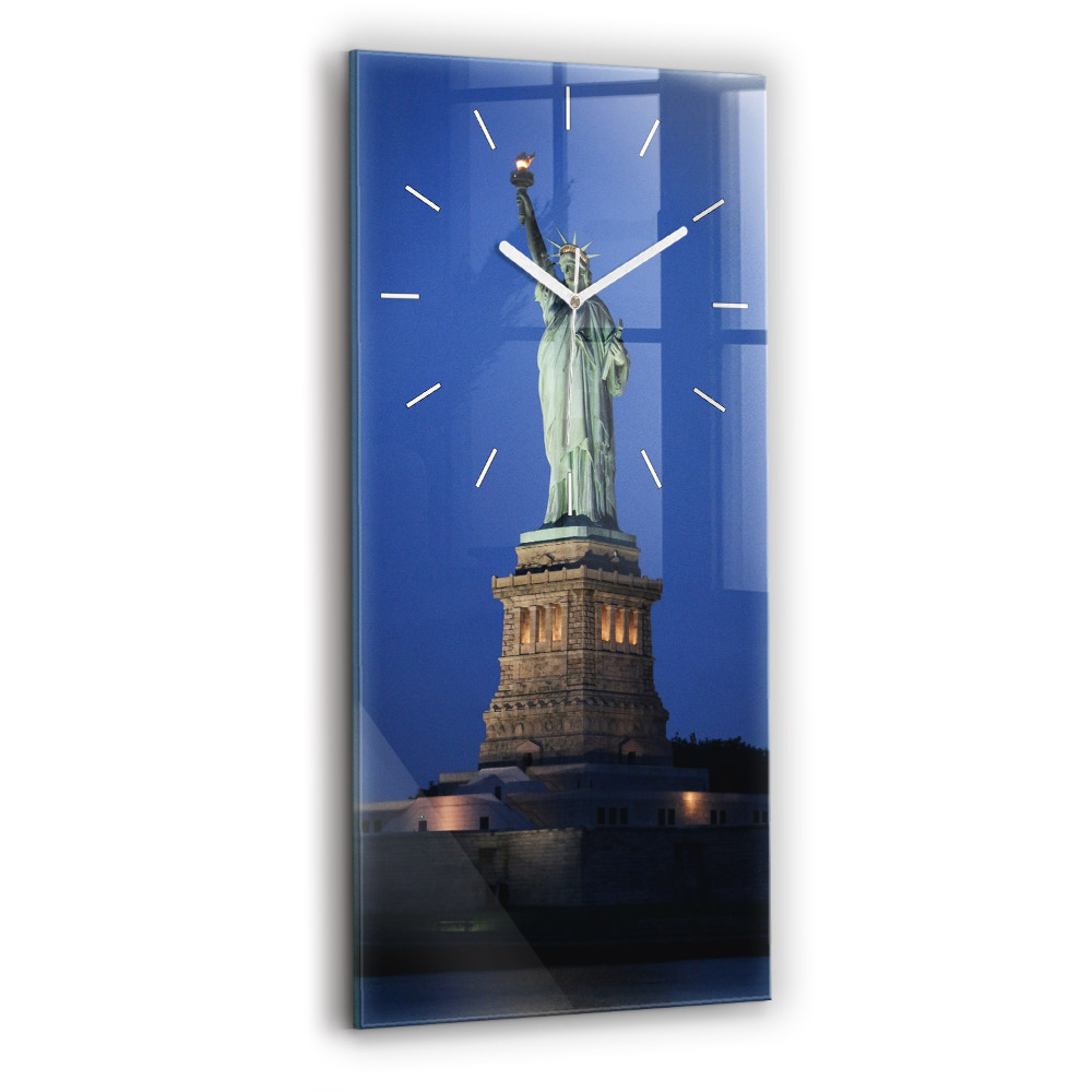 Ceas din sticlă dreptunghiular vertical decorativ Statuia Libertății din New York