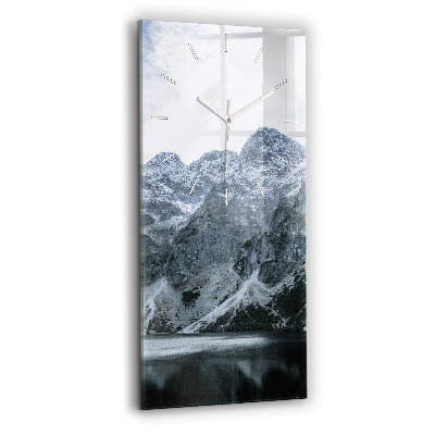 Ceas vertical de perete din sticlă decorativ Morskie Oko în Munții Tatra