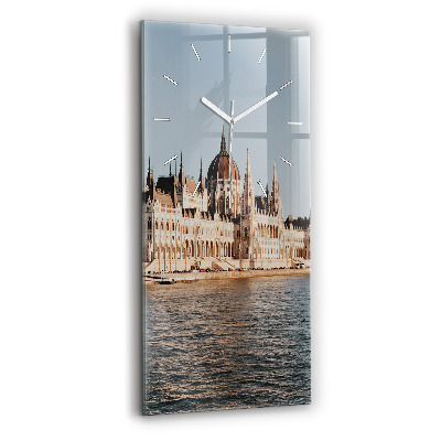 Ceas din sticlă dreptunghiular vertical decorativ Parlamentul din Budapesta