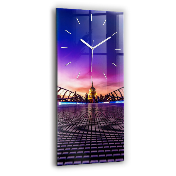 Ceas din sticlă dreptunghiular vertical decorativ Catedrala Sf. Paul