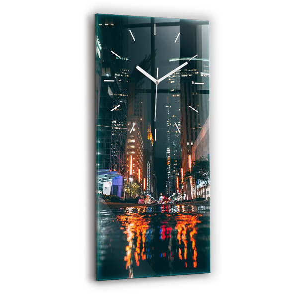 Ceas vertical de perete din sticlă decorativ Hilton Houston