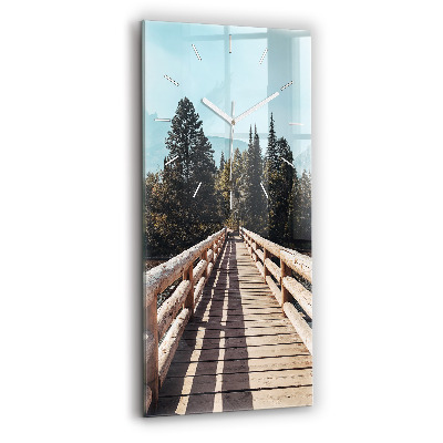 Ceas din sticlă dreptunghiular vertical decorativ Munții din Yellowstone