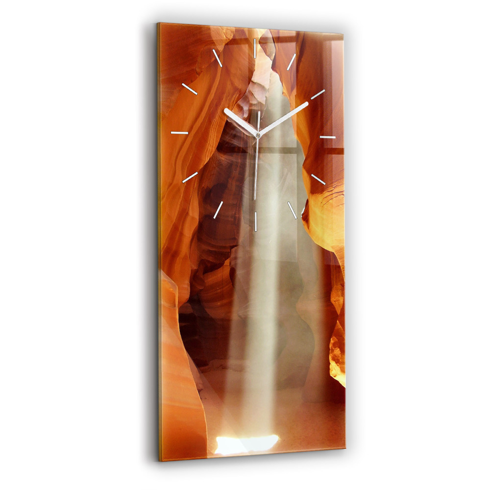 Ceas vertical de perete din sticlă decorativ Canionul Deșertului