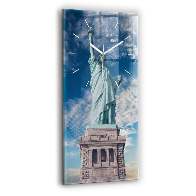Ceas vertical de perete din sticlă decorativ Statuia Libertății din New York