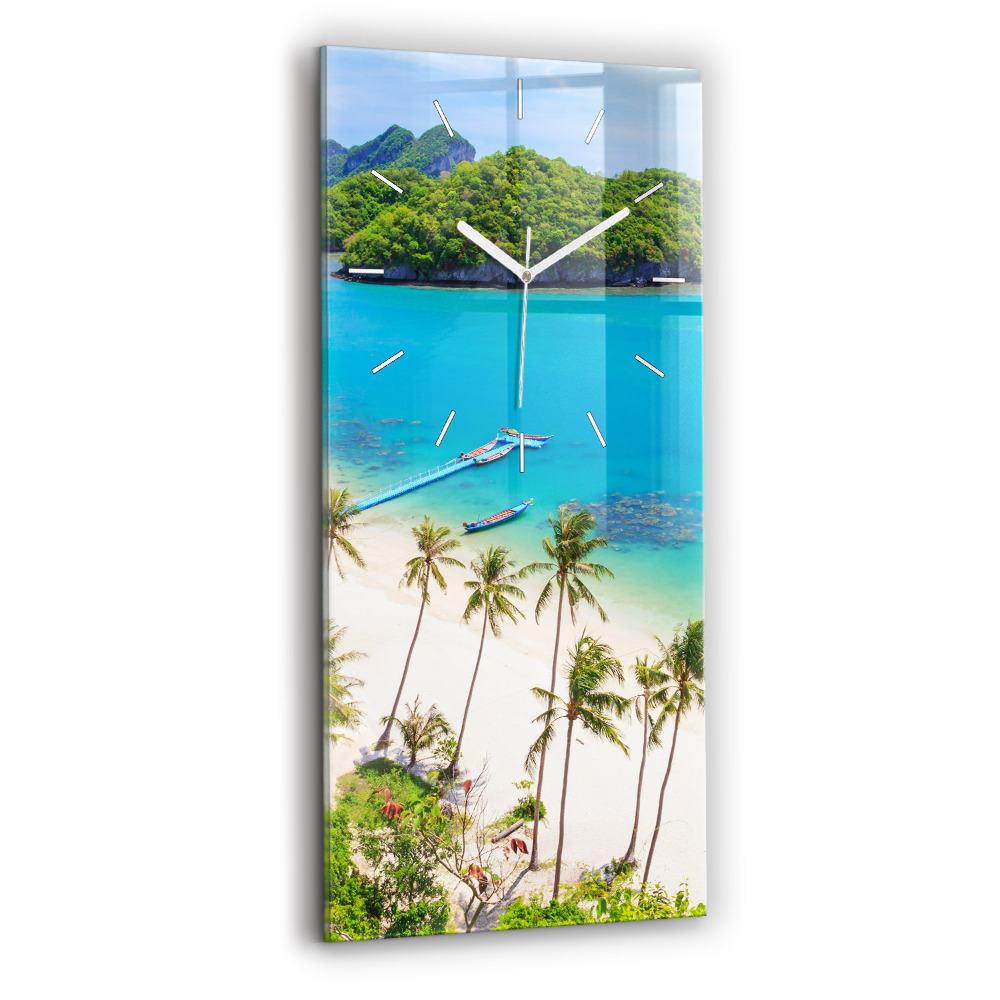 Ceas vertical de perete din sticlă decorativ Parcul Național Thailanda