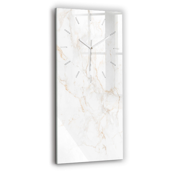 Ceas din sticlă dreptunghiular vertical decorativ Marmură elegantă