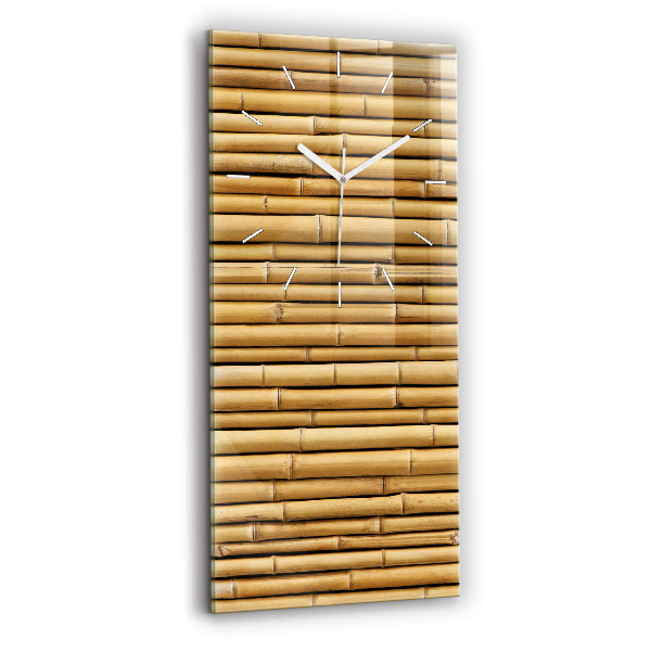 Ceas vertical de perete din sticlă decorativ Bețe de bambus