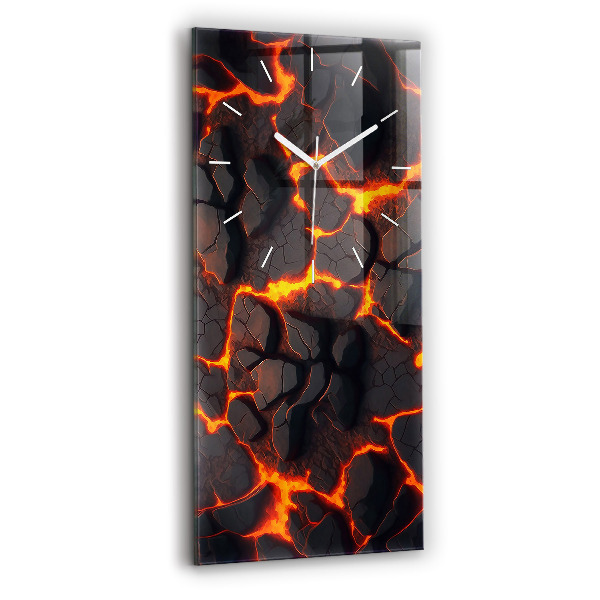 Ceas din sticlă dreptunghiular vertical decorativ Vulcan de lavă