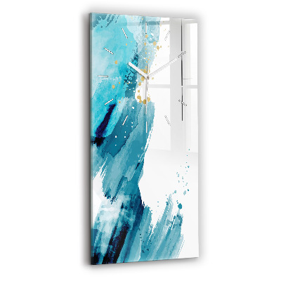 Ceas vertical de perete din sticlă decorativ Tușe de pensulă