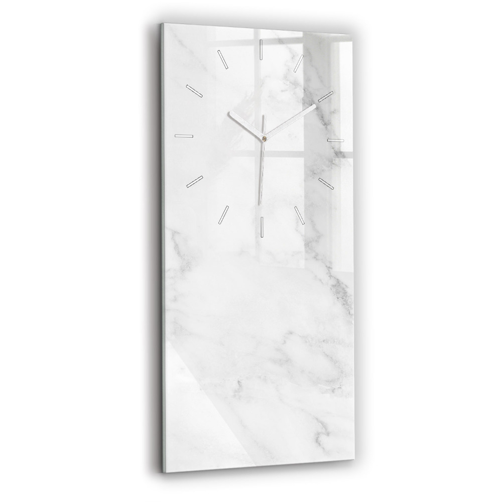 Ceas din sticlă dreptunghiular vertical decorativ Marmură elegantă