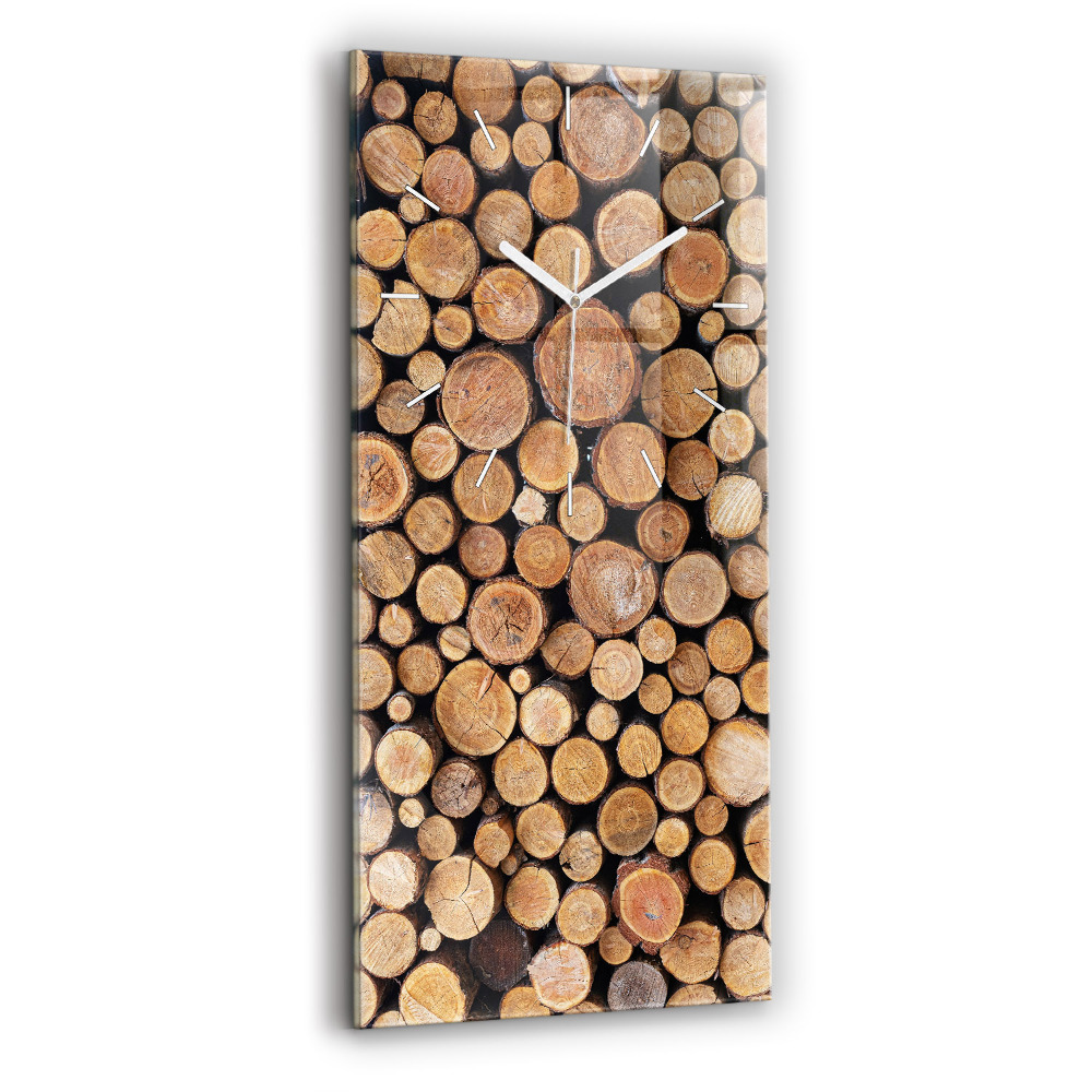 Ceas din sticlă dreptunghiular vertical decorativ Inelele copacilor